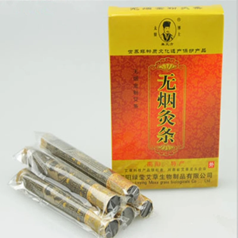 

Traditional Chinese Acupuncture Massage Moxibustion Roller Mugwort Artemisia Box 14mm*110mm Smokeless Moxa Roll Rolls Stick