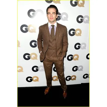 new Winter Brown Tweed Men Suit smoking Slim Fit 3 Pieces Tuxedo Custom Groom Blazer wedding suits for mens Terno Masculin
new Winter Brown Tweed Men Suit smoking Slim Fit 3 Pieces Tuxedo Custom Groom Blazer wedding suits for mens Terno Masculin