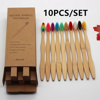 10PCS Toothbrush New Design Colorful Natural Bamboo Set Soft Friendly Wooden Teeth Whitening Soft Bristle Toothbrushes Oral Care
10PCS Toothbrush New Design Colorful Natural Bamboo Set Soft Friendly Wooden Teeth Whitening Soft Bristle Toothbrushes Oral Care