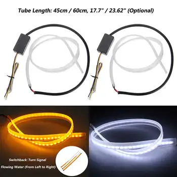 2x Switchback LED Strip Daytime Running Lights DRL Sequential Flowing Turn Signal 45cm/60cm Ultra-thin Cuttable Easy Install
2x Switchback LED Strip Daytime Running Lights DRL Sequential Flowing Turn Signal 45cm/60cm Ultra-thin Cuttable Easy Install