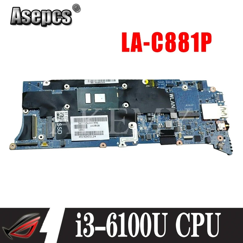 Laptop motherboard For DELL XPS 9350 Mainboard CN-07H0VJ 07H0VJ LA-C881P SR2EU i3-6100U CPU | Компьютеры и офис