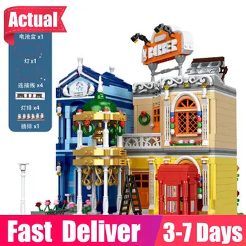 IN Stock 2267 PCS MOULD KING 16031 Building Blocks The Barber Shop In Town Model with Led Light Assembly Bricks Kids Toys Gift
IN Stock 2267 PCS MOULD KING 16031 Building Blocks The Barber Shop In Town Model with Led Light Assembly Bricks Kids Toys Gift