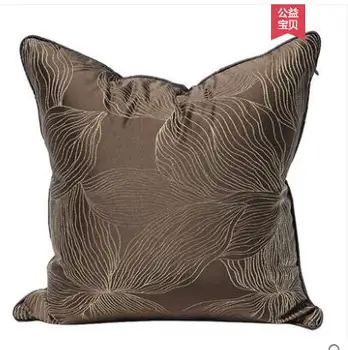 Simple new Chinese style coffee white jacquard living room pillowcase Satin fabric sofa cushion cover 
Simple new Chinese style coffee white jacquard living room pillowcase Satin fabric sofa cushion cover