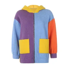 Fanco 2020 Women's Colorful Patchwork Hooded Loose Coat Long Sleeve Female Jacket Pocket Zipper Casual Fashion Autumn and Winter
Fanco 2020 Women's Colorful Patchwork Hooded Loose Coat Long Sleeve Female Jacket Pocket Zipper Casual Fashion Autumn and Winter