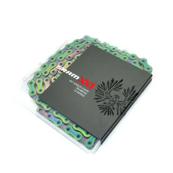 SRAM PC-XX1 EAGLE 12 SPD Chain Mountain Bike Chain HollowPin Riveting 126 Links PowerLock RainBow Color
SRAM PC-XX1 EAGLE 12 SPD Chain Mountain Bike Chain HollowPin Riveting 126 Links PowerLock RainBow Color