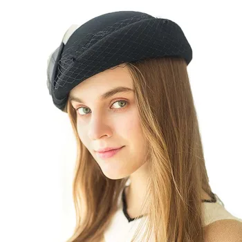 Womens Fascinator Hats Bowknot Veil Wool Pillbox Hats Beret Hats for Women Formal Dress Cocktail Race Wedding Hat FedoraM135
Womens Fascinator Hats Bowknot Veil Wool Pillbox Hats Beret Hats for Women Formal Dress Cocktail Race Wedding Hat FedoraM135