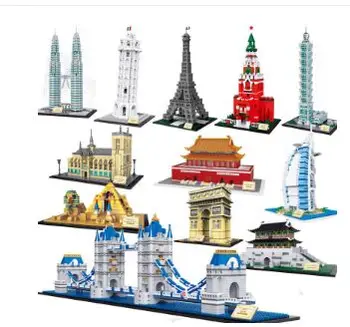 City 2020 compatible Lepining Architecture Taj Mahal London Paris town bridge building blocks children assemble bricks toys
City 2020 compatible Lepining Architecture Taj Mahal London Paris town bridge building blocks children assemble bricks toys