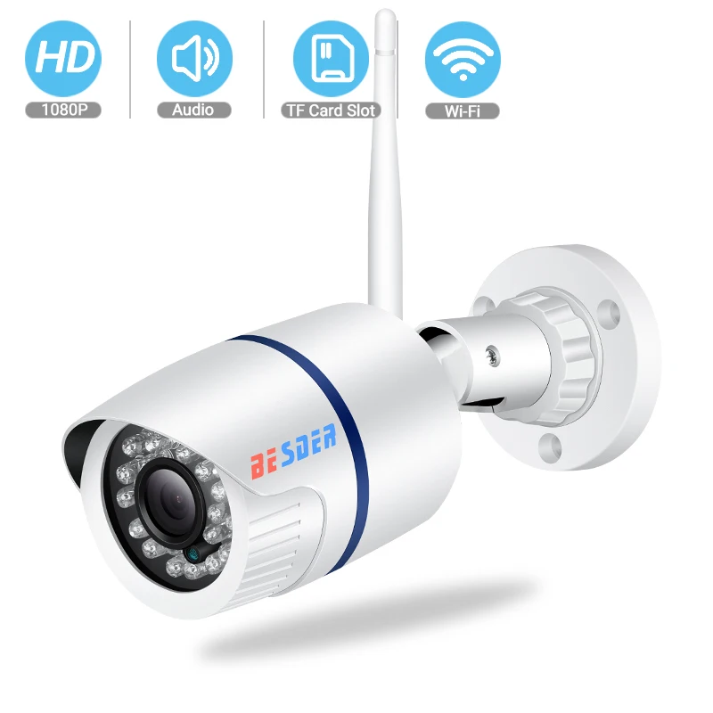 

BESDER Yoosee Wifi ONVIF IP Camera 720P 960P 1080P Wireless Wired P2P CCTV Bullet Outdoor Camera With SD Card Slot Max 64G