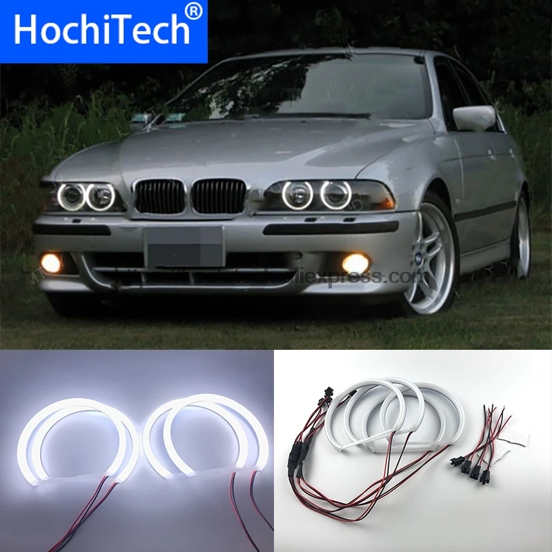 

HochiTech for BMW 1995-2000 E39 5 series pre-facelift car styling Milk White Halo light car SMD LED Angel Eyes Halo ring Kit
