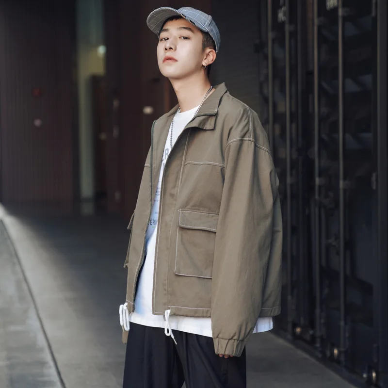 2019 Autumn And Winter Series Open Wire Stand Collar Loose-Fit Jacket Men Trend Japanese-style Casual Clothes Youth Workwear Coa
2019 Autumn And Winter Series Open Wire Stand Collar Loose-Fit Jacket Men Trend Japanese-style Casual Clothes Youth Workwear Coa