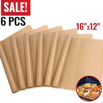 6PCS Fiberglass Cloth Anti-oil Linoleum High Temperature Nonstick Thick BBQ Oven Baking Cloth Grill Mat Tools Reusable Oil Paper
6PCS Fiberglass Cloth Anti-oil Linoleum High Temperature Nonstick Thick BBQ Oven Baking Cloth Grill Mat Tools Reusable Oil Paper