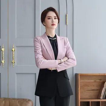 Women Office Lady Pant Suits of ProfessionOL Blazer Suit Jackets with Ankle Length Trouser Black Powder Suit Two Pieces Set Suit
Women Office Lady Pant Suits of ProfessionOL Blazer Suit Jackets with Ankle Length Trouser Black Powder Suit Two Pieces Set Suit