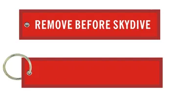 Blank Remove Before Skydive Embroidery Keychain With Metal Ring for Diving 100pcs lot
Blank Remove Before Skydive Embroidery Keychain With Metal Ring for Diving 100pcs lot