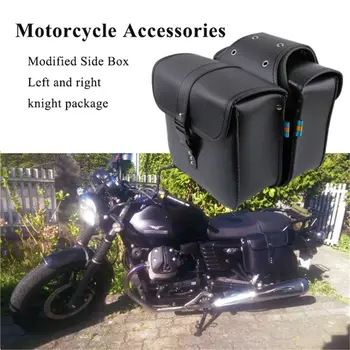 

1 pairs of motorcycle accessories modified side of the box on both sides of the bag leather bag knight bag kit cruiser side pack