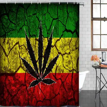 Durable Polyester Fabric Shower Curtains for Bathroom/Reading Nook Rasta Flag Pattern with Leaf on Crack Soil Texture
Durable Polyester Fabric Shower Curtains for Bathroom/Reading Nook Rasta Flag Pattern with Leaf on Crack Soil Texture