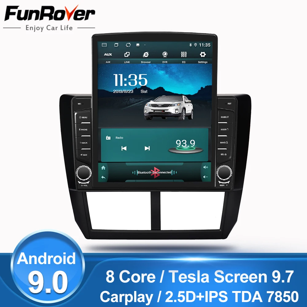 FUNROVER 2.5D IPS Android9.0 9.7 Tesla screen Car Radio Multimedia video Player Navigation GPS For Subaru Forester 2008-2012 dvd
FUNROVER 2.5D IPS Android9.0 9.7 Tesla screen Car Radio Multimedia video Player Navigation GPS For Subaru Forester 2008-2012 dvd