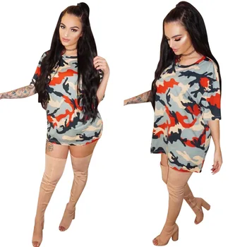 Ls8001 Europe And America New Style Supply of Goods Boutique Cotton Camouflage Printed T-shirt Dress
Ls8001 Europe And America New Style Supply of Goods Boutique Cotton Camouflage Printed T-shirt Dress