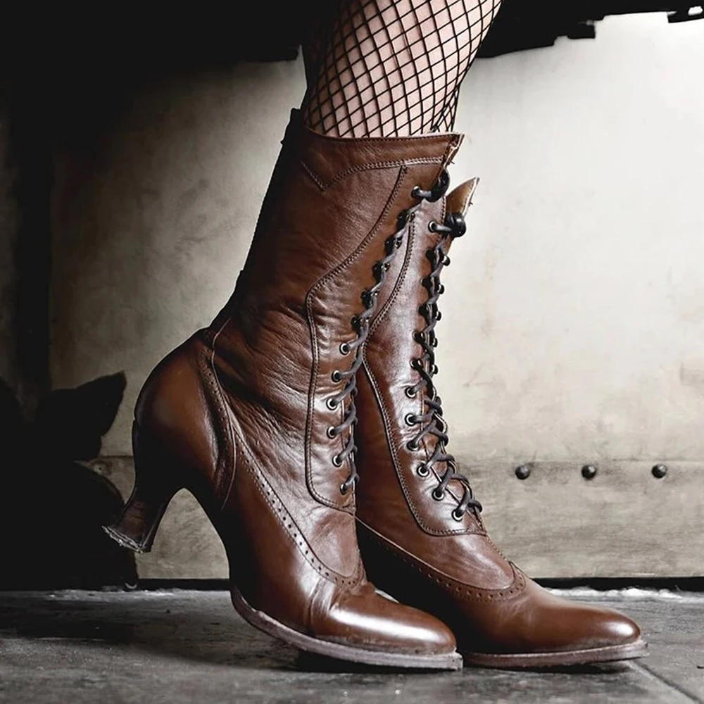 Women Round Toe Retro Boots 2019 Winter Women Kitten Heel Leather Boots Mid-Calf Lace Up Boots Female Solid Mid Heeled Shoes D20
Women Round Toe Retro Boots 2019 Winter Women Kitten Heel Leather Boots Mid-Calf Lace Up Boots Female Solid Mid Heeled Shoes D20