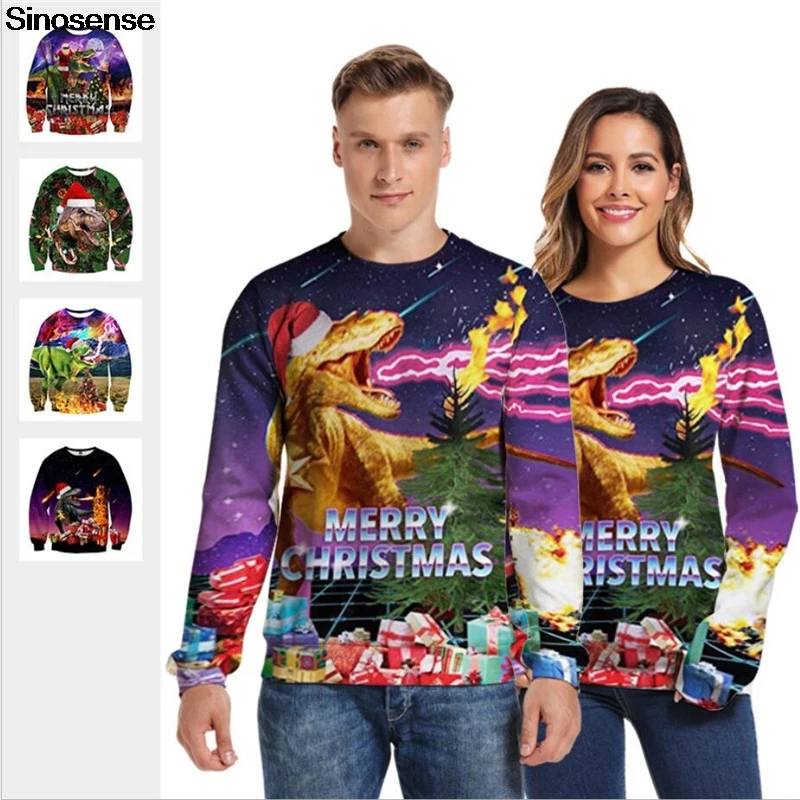 S-3XL Christmas Sweater Funny Ugly Women Men Xmas Jumper Sweatshirt Pullover Top