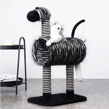 Pet Cat Tree House Zebra Condo Entertainment Cat Scratcher Kitten Scratching Multi-Level Furniture Cat Cozy когтеточка для кошек
Pet Cat Tree House Zebra Condo Entertainment Cat Scratcher Kitten Scratching Multi-Level Furniture Cat Cozy когтеточка для кошек