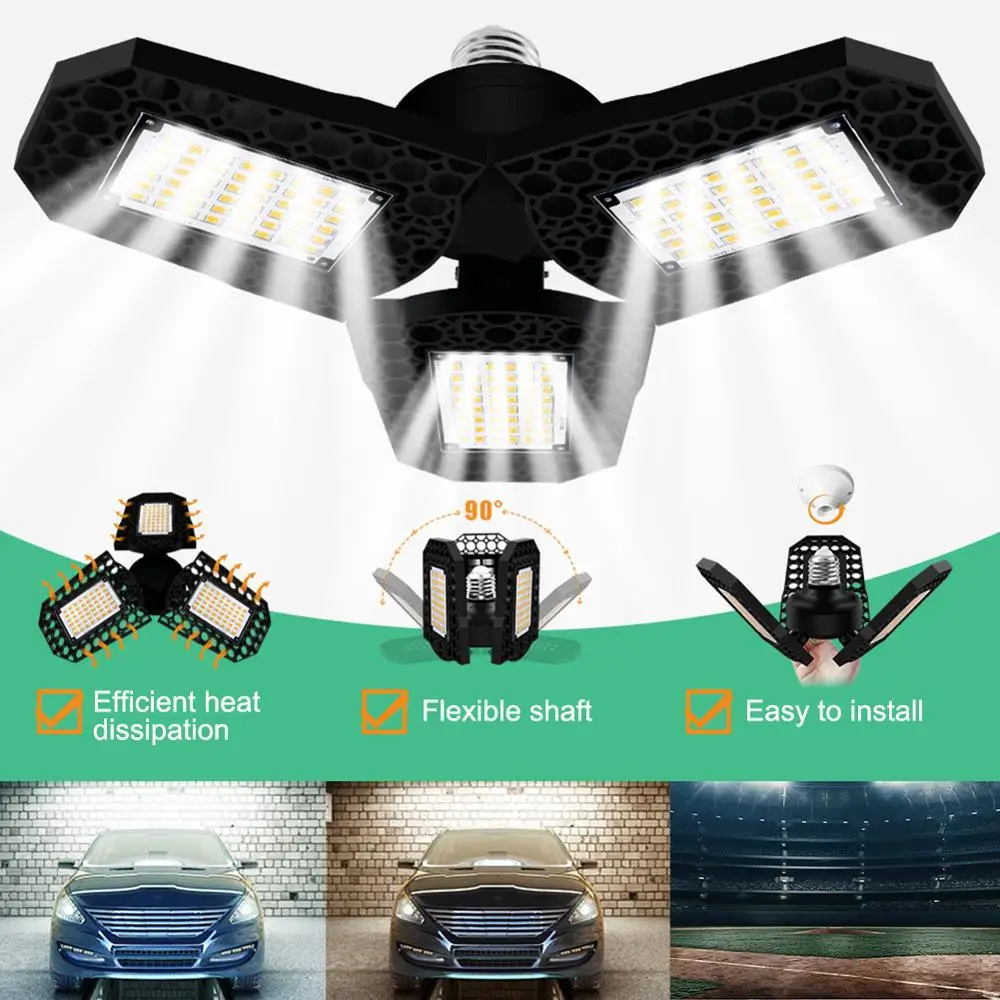 LED Garage Light E27 Light AC85-265V Deformation Adjustable Angle High Bay Light Industrial LED Garage Light For Garage Workshop
LED Garage Light E27 Light AC85-265V Deformation Adjustable Angle High Bay Light Industrial LED Garage Light For Garage Workshop