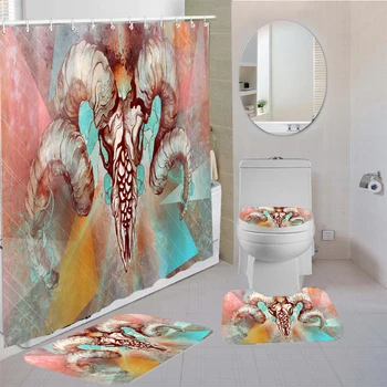 Psychedelic Hand Drawn 3D Printed Bathroom Curtain Waterproof Shower Curtains Bathtub Anti-slip Mat Toilet Set Quick-drying 
Psychedelic Hand Drawn 3D Printed Bathroom Curtain Waterproof Shower Curtains Bathtub Anti-slip Mat Toilet Set Quick-drying