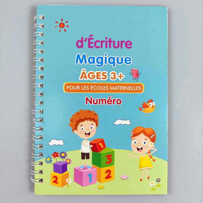 Zeszyt French Magic Practice - liczby po francusku dla dzieci - nauka kaligrafii i pisania - prezenty dla dzieci - Wianko - 11