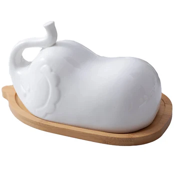 Butter Plate with Lid Elephant Shape Butter Dish with Ceramic Lid Simple Wooden Plate Household Tableware for Restaurant Hotel
Butter Plate with Lid Elephant Shape Butter Dish with Ceramic Lid Simple Wooden Plate Household Tableware for Restaurant Hotel