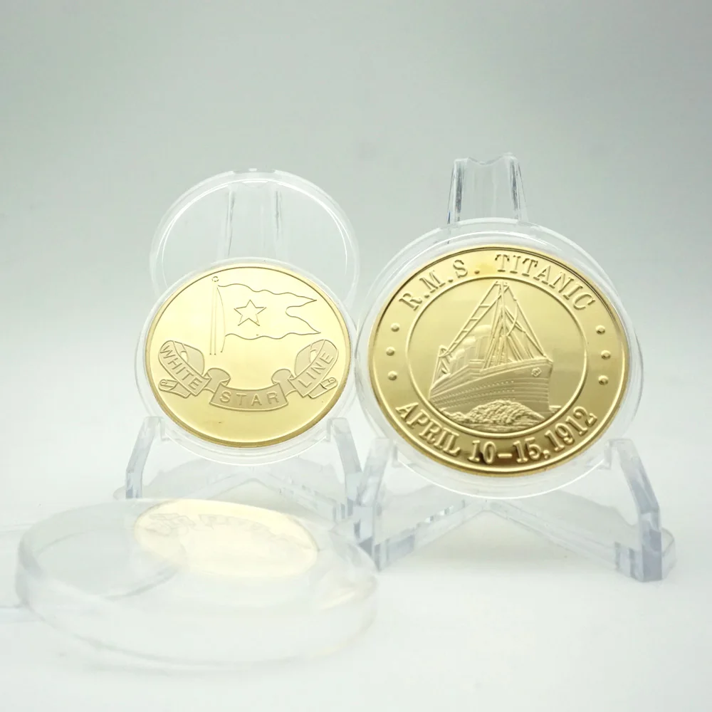 5pcs/lot Classical Romantic Coin Titanic 100 Anniversary gold plated replica coins British Souvenir coins
5pcs/lot Classical Romantic Coin Titanic 100 Anniversary gold plated replica coins British Souvenir coins