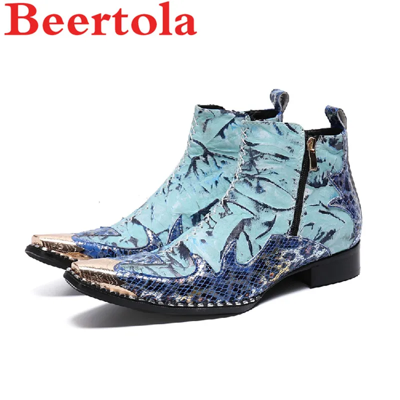 Genuine Leather Men's Boots Zip Ankle Boots Men Metal Square Toe Booties Homme Mid Heels Masculino Shoes High Quality Shoes Male 
Genuine Leather Men's Boots Zip Ankle Boots Men Metal Square Toe Booties Homme Mid Heels Masculino Shoes High Quality Shoes Male
