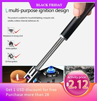 New BBQ LED USB Electric Rechargeable Long Kitchen Gas Stove Lighter Windproof Plasma Arc Flameless Candle Lighters Outdoor
New BBQ LED USB Electric Rechargeable Long Kitchen Gas Stove Lighter Windproof Plasma Arc Flameless Candle Lighters Outdoor