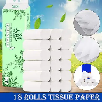 18 Roll/Pack Toilet Tissue Paper 4 Layers Home Bath Paper Bathroom Rolling Paper White Native Wood Pulp Toilet Roll Tissues
18 Roll/Pack Toilet Tissue Paper 4 Layers Home Bath Paper Bathroom Rolling Paper White Native Wood Pulp Toilet Roll Tissues