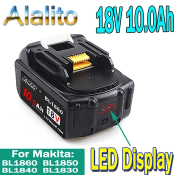 Alalito BL1860 18V 10000mAh 18 V 10.0Ah Rechargeable For Makita Power Tools Battery with LED Li-ion Replacement BL1860B BL1850
Alalito BL1860 18V 10000mAh 18 V 10.0Ah Rechargeable For Makita Power Tools Battery with LED Li-ion Replacement BL1860B BL1850