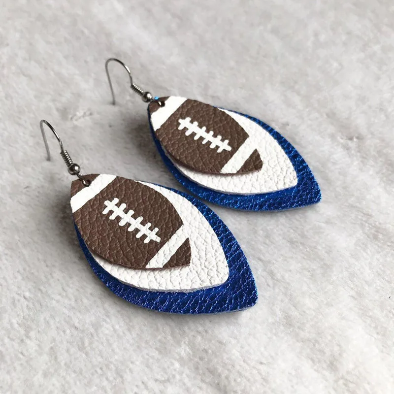 Handcrafted 3D Football Leather Spirit Earrings Cricut Glitter 3 Layer Custom Color Faux Leather Earrings Both Solid New
Handcrafted 3D Football Leather Spirit Earrings Cricut Glitter 3 Layer Custom Color Faux Leather Earrings Both Solid New