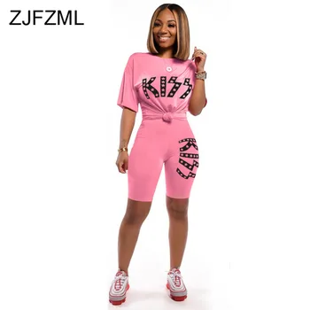 Letter Print Two Piece Set Summer Outfits For Women Short Sleeve Top And Fitness Shorts Casual Sportswear 2 Piece Sweat Suits
Letter Print Two Piece Set Summer Outfits For Women Short Sleeve Top And Fitness Shorts Casual Sportswear 2 Piece Sweat Suits