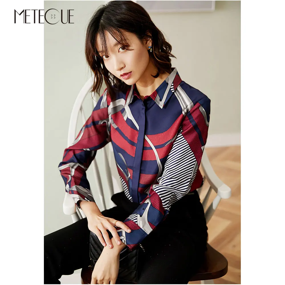 100% Twill Silk Shirt and Blouse Women 2019 Pre Fall Fashion Printed Turn Down Collar Long Sleeve Women Tops 2019 Autumn Winter
100% Twill Silk Shirt and Blouse Women 2019 Pre Fall Fashion Printed Turn Down Collar Long Sleeve Women Tops 2019 Autumn Winter