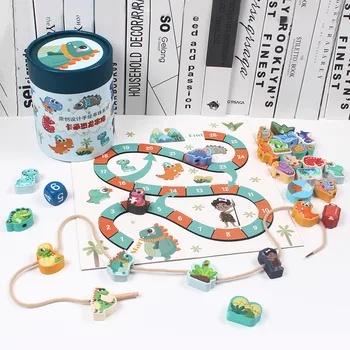 Children Wooden Cartoon Animal Fruit Digital Bead DIY Threading Rope Toys Flying Chess String Beads Early Educational Puzzle Toy
Children Wooden Cartoon Animal Fruit Digital Bead DIY Threading Rope Toys Flying Chess String Beads Early Educational Puzzle Toy