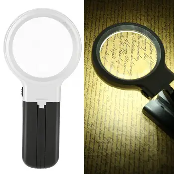 Handheld Portable 10 LED Lamp Light Magnifier 3x Magnifying Glass Table Desk-type Loupe High-brightness LED Magnifying Jewelry
Handheld Portable 10 LED Lamp Light Magnifier 3x Magnifying Glass Table Desk-type Loupe High-brightness LED Magnifying Jewelry