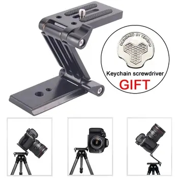 Universal Tilt Z Mount Bracket Tripod Head Quick Release Plate Mounting for Monopod Slider Rail Cage Rig Stabilizer