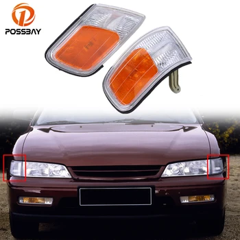 

POSSBAY Pair Side Turn Signal Lamps Marker Light Housing Indicator for Honda Accord Sedan DX/EX/LX/V6 EX/V6 LX 1994-1997