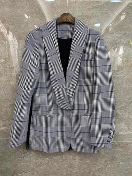 2020 Early Autumn New Women's Lace Panel Plaid Decorative Long Sleeve All-match Cropped Jacket 816
2020 Early Autumn New Women's Lace Panel Plaid Decorative Long Sleeve All-match Cropped Jacket 816