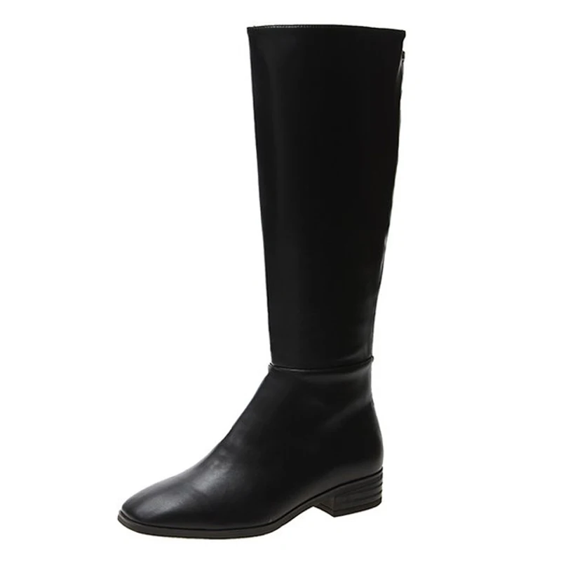 PU Square Toe Flat Bottom High-Heeled Knight Boots Chunky-Heeled Long-Tube Zippered Knee Boots Classic Soft Fabric Winter Shoes
PU Square Toe Flat Bottom High-Heeled Knight Boots Chunky-Heeled Long-Tube Zippered Knee Boots Classic Soft Fabric Winter Shoes