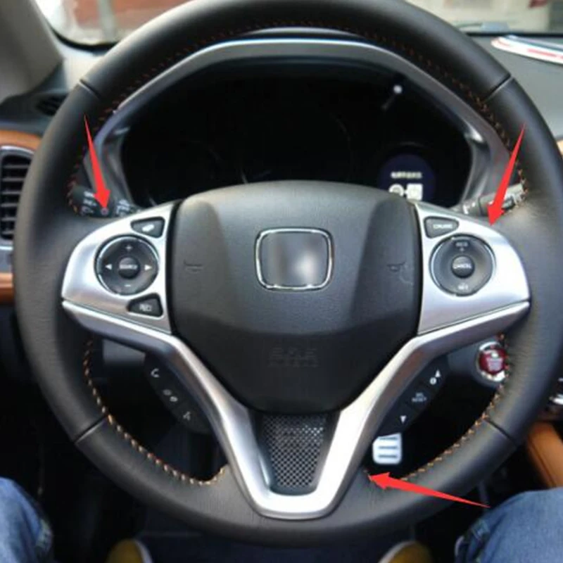 For Honda HRV HR-V VEZEL 2015 2016 2017 ABS Matte Car Steering wheel Button frame Panel Cover Trim Car Styling Accessories 3pcs
For Honda HRV HR-V VEZEL 2015 2016 2017 ABS Matte Car Steering wheel Button frame Panel Cover Trim Car Styling Accessories 3pcs
