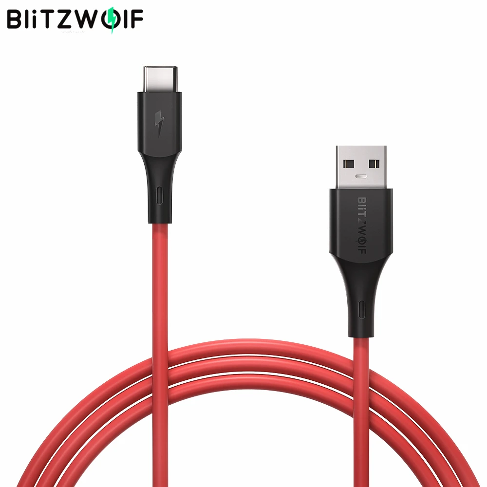 Blitzwolf BW-TC19 5A SuperCharge QC3.0 USB Type-C Charging Data Cable 0.9m/1.8m for universal Mobile Phone | Мобильные телефоны и