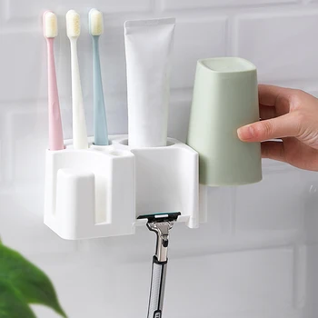 Self Adhesive Bathroom Rack Wall Mounted Hanging Drain Hole Free Punching Solid Toothbrush Holder Durable Toothpaste Organizer
Self Adhesive Bathroom Rack Wall Mounted Hanging Drain Hole Free Punching Solid Toothbrush Holder Durable Toothpaste Organizer