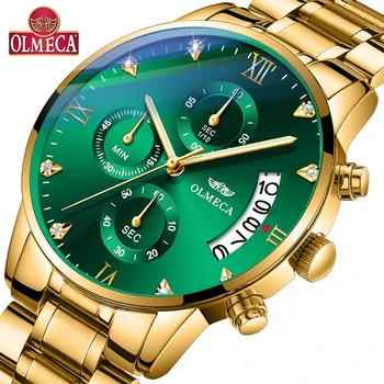 OLMECA Men Watches luxury Gold Stainless Steel Chronograph Quartz Watch Led Display Calendar Male Clock Relogio Masculino 0878
OLMECA Men Watches luxury Gold Stainless Steel Chronograph Quartz Watch Led Display Calendar Male Clock Relogio Masculino 0878