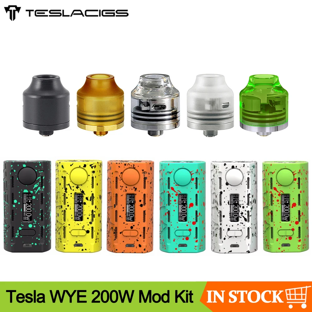 Original TESLACIGS Tesla WYE 200W Box Mod With OUMIER WASP NANO RDA Tank 22mm Rebuildable Atomizer Electronic Cigarette Kit
Original TESLACIGS Tesla WYE 200W Box Mod With OUMIER WASP NANO RDA Tank 22mm Rebuildable Atomizer Electronic Cigarette Kit