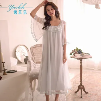 Women Nightgowns White Lace Nightdress Princess Style Women Sleepwear Elegant Home Clothes
Women Nightgowns White Lace Nightdress Princess Style Women Sleepwear Elegant Home Clothes