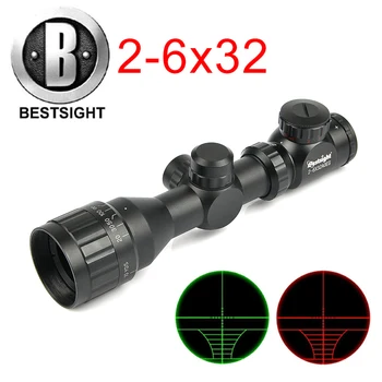 Bestsight 2-6x32 Hunting Scope with Red Green Mil-dot Sight Rifle Scope for Outdoor Optic Sight Scope
Bestsight 2-6x32 Hunting Scope with Red Green Mil-dot Sight Rifle Scope for Outdoor Optic Sight Scope