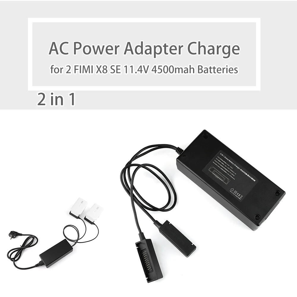 2 in 1 Charger Adapter 11.4V 4500mah RC Battery AC Power Adapter Charger for FIMI X8 SE RC Drone
2 in 1 Charger Adapter 11.4V 4500mah RC Battery AC Power Adapter Charger for FIMI X8 SE RC Drone
